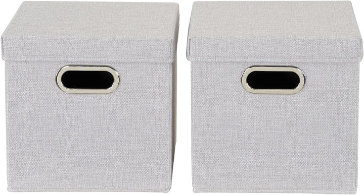 Household Essentials 804-1 Aufbewahrungsbehälter für Café mit Deckel und Griffen, Grau, 2 Stück Grau