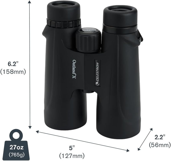 Celestron 71348 10 x 50 Outland X Fernglas – Schwarz Outland X 10 x 50 - Dachprisma, Outland X 10 x