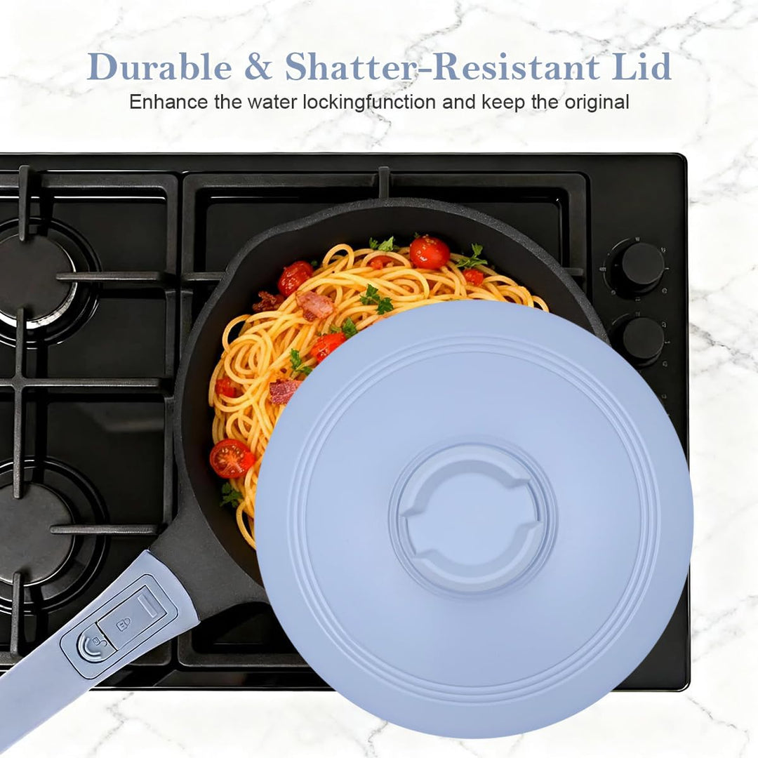 2,5 Liter Stielkasserolle Antihaft mit Aluminium Deckel, Kasserolle 20cm mit abnehmbarem Griff, Back