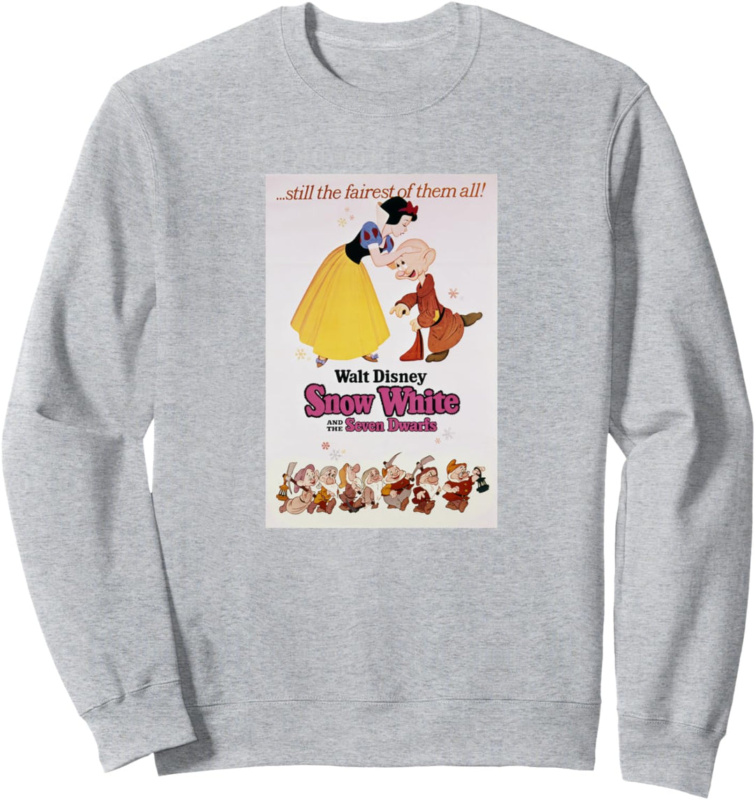 Disney Snow White Kissing Dopey Classic Movie Poster Sweatshirt