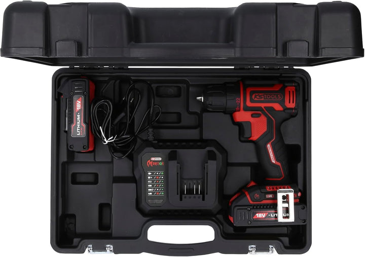 KS Tools 515.6400 eMONSTER Brushless-Akku-Bohr-Schrauber-Satz, 4-tlg