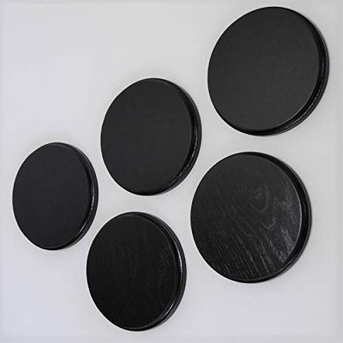 5 Stück Keilerschilder Keilerbrett Gewaffbrett Trophäenschilder rund dunkel AF 15 cm