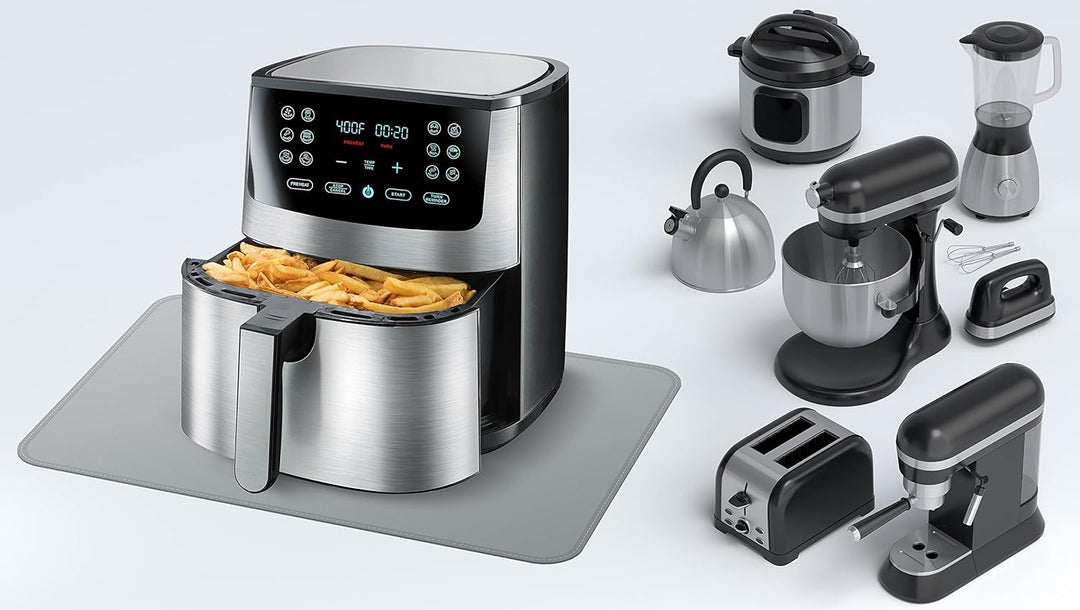 FLASLD Hitzebeständige Matte für Luftfritteuse, feuerfeste Silikonmatten für Küchenarbeitsplatten, A