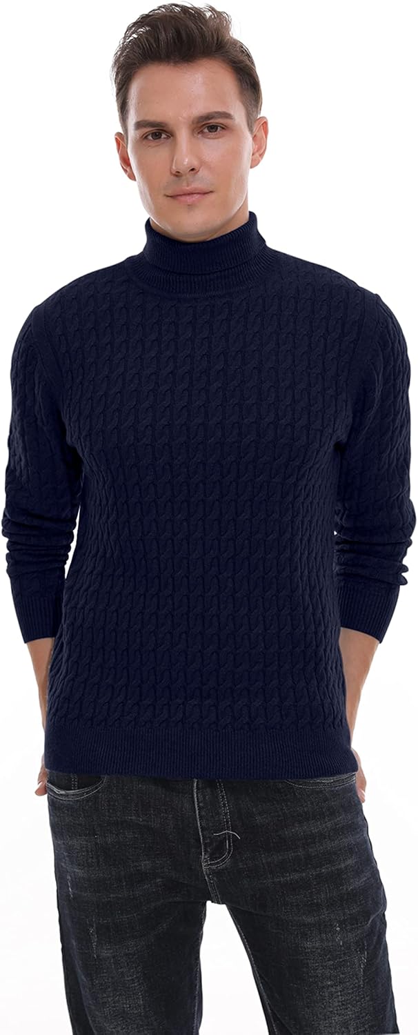 Hisir Rollkragenpullover Herren Klassischer Pullover Herren Warmer Winter Slim Fit Strickpullover Pu