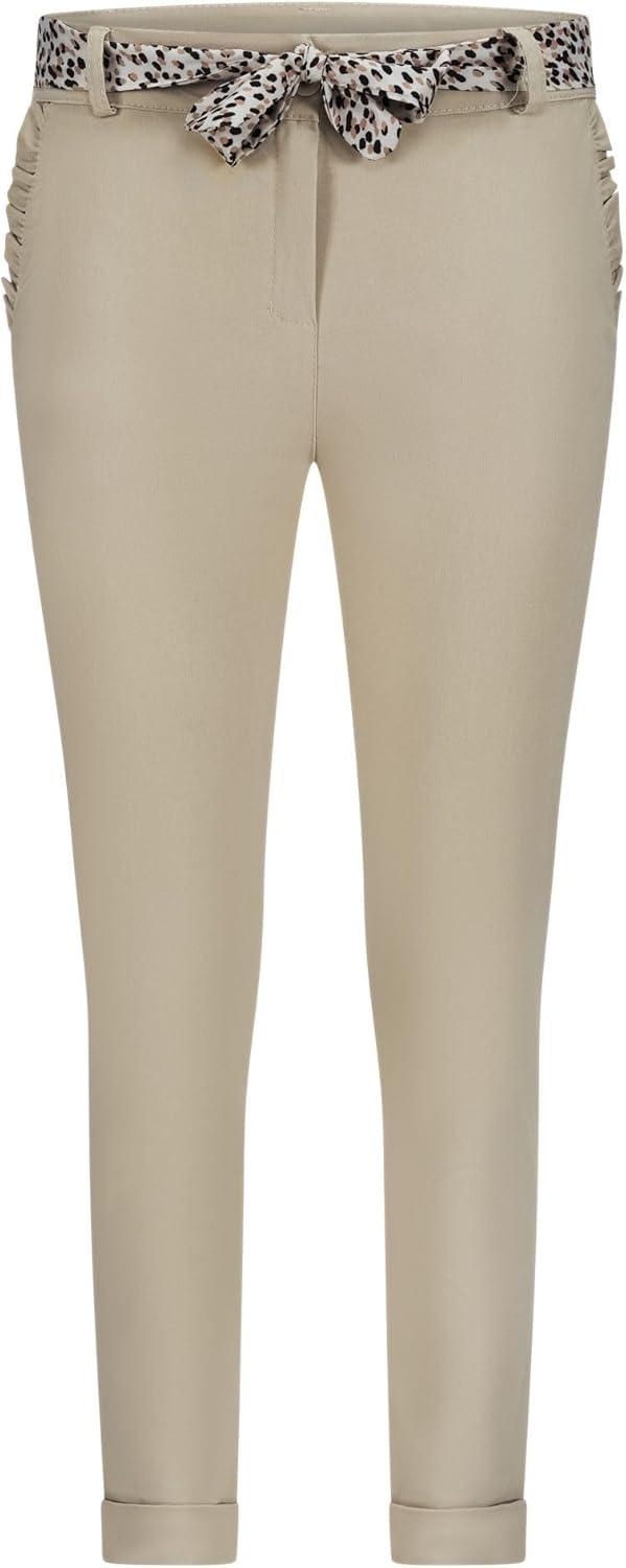 Mississhop Female Damen Stretch Klassische Chino Hose L Beige, L Beige