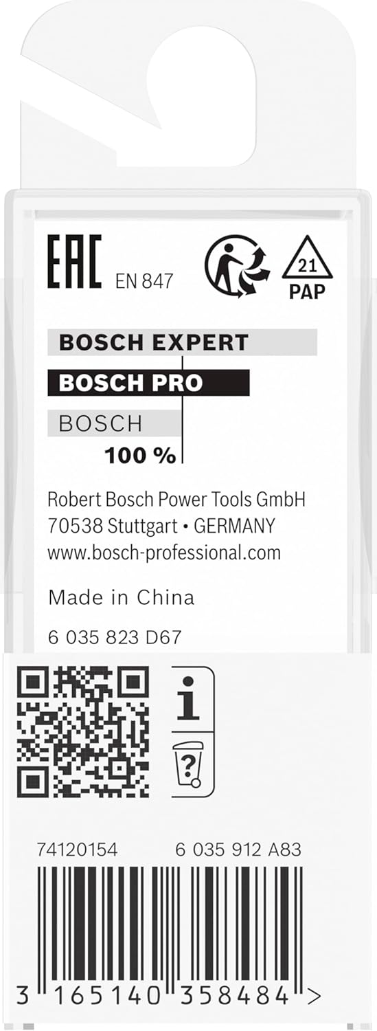 Bosch Professional Nutfräser Standard for Wood (Ø 15 mm, Arbeitslänge 19,6 mm, Zubehör Handfräse, 8m
