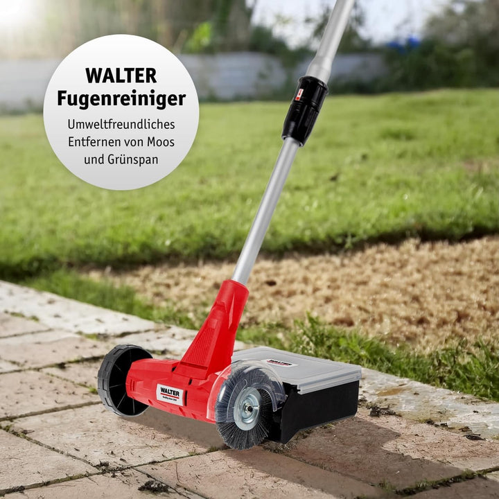 WALTER 2in1 Fugenreiniger 400W mit Fangbox - Inkl. Metall- & Nylonbürste - 3000 U/min Drehzahl - Eff