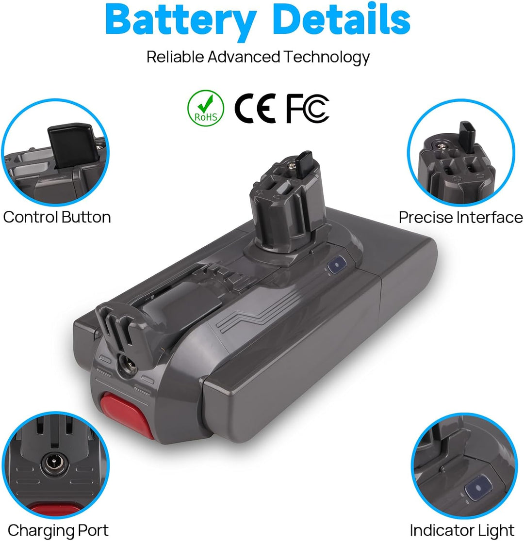 25,2 V 3900 mAh Click-In Akku Kompatibel mit Dyson V11 V15 SV15 SV16 SV18 V11 Torque Drive V11 Outsi