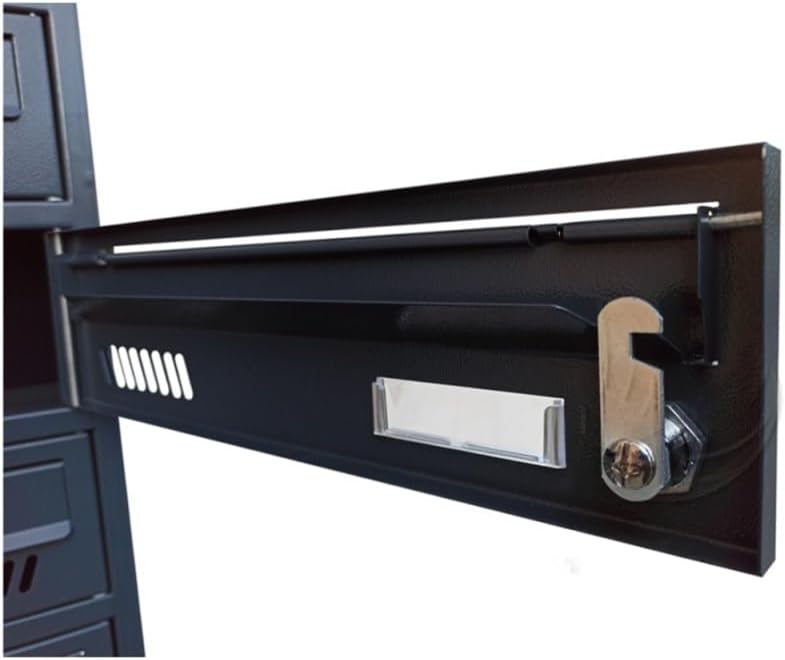 7er GLM Anthrazit RAL 7016 Briefkastenanlage Wandbriefkasten 25cm tief | 0,8mm Blech, Innenaufstellu