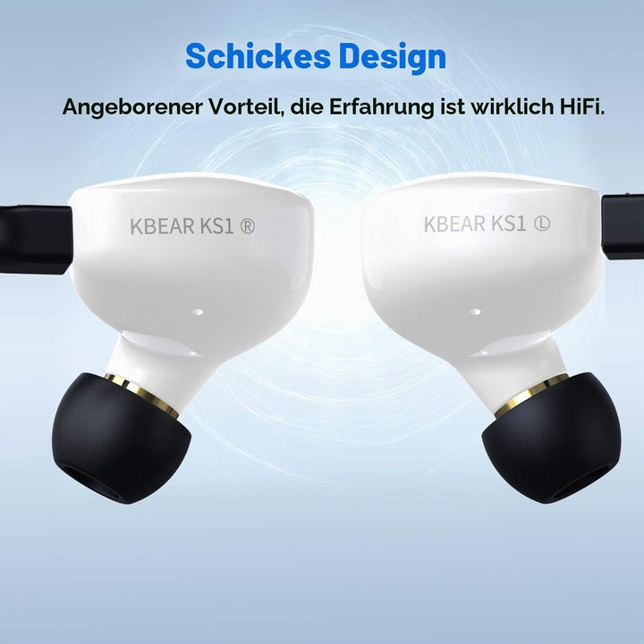 Yinyoo KBEAR KS1 In-Ear-Kopfhörer, Super-Bass-Boost In Ear Monitor, Verkabelte Ohrhörer, Stereo-Kopf