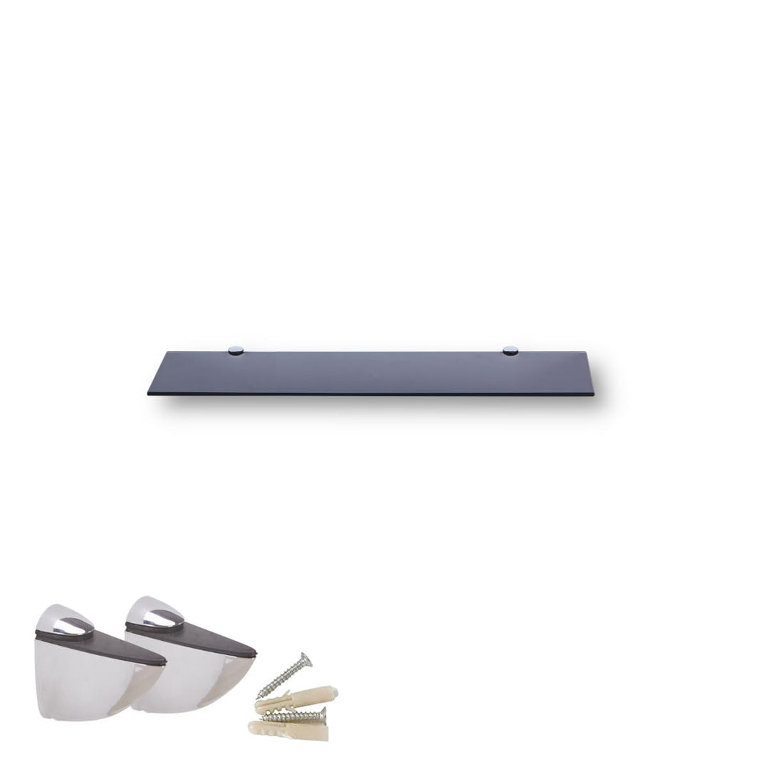 Euro Tische Glas Wandregal 40x18x0,6cm Badregal - Glas Regal für Badezimmer in verschiedenen Grössen