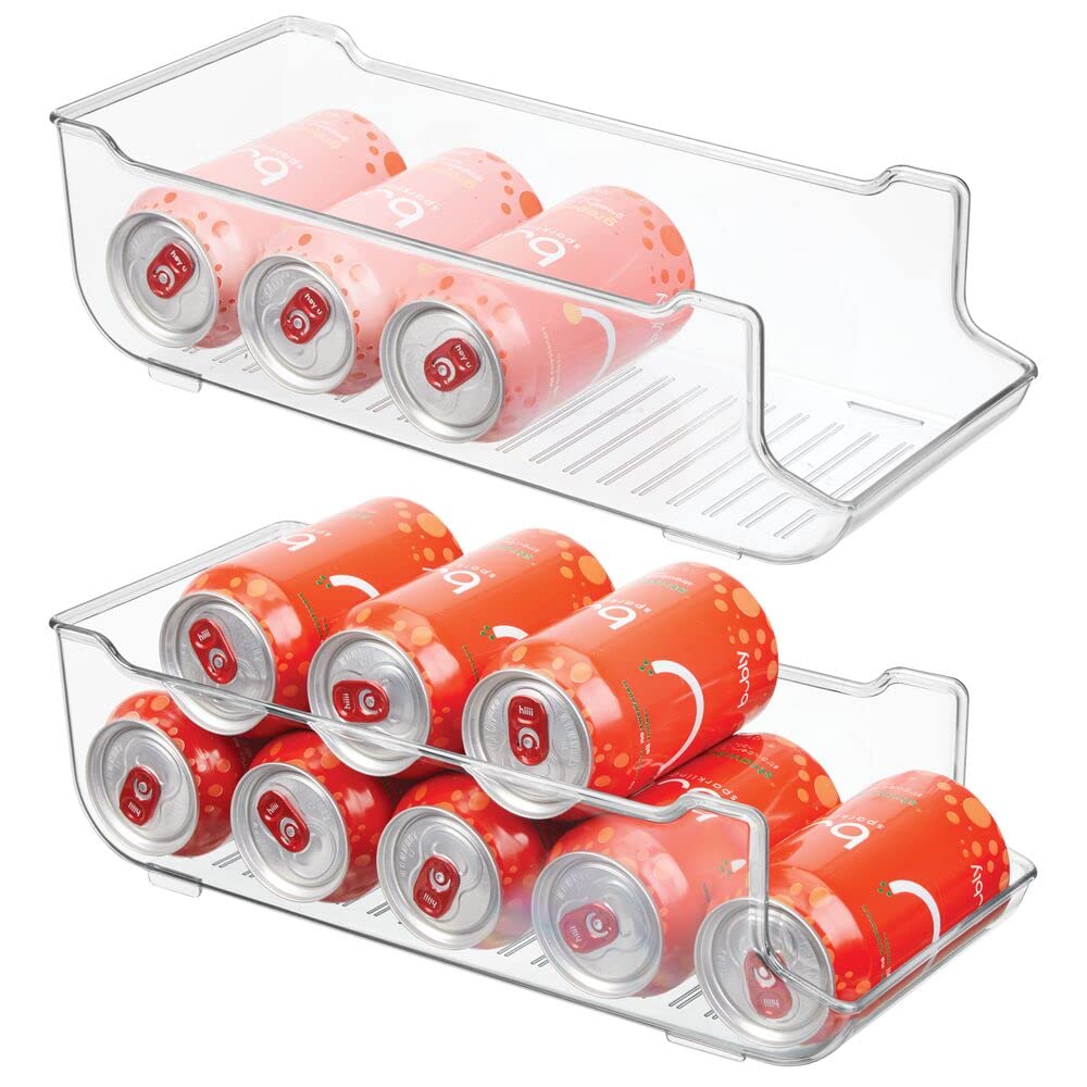 mDesign 2er-Set Dosenhalter für Kühlschrank und Küchenschrank – ideale Lebensmittel Aufbewahrungsbox