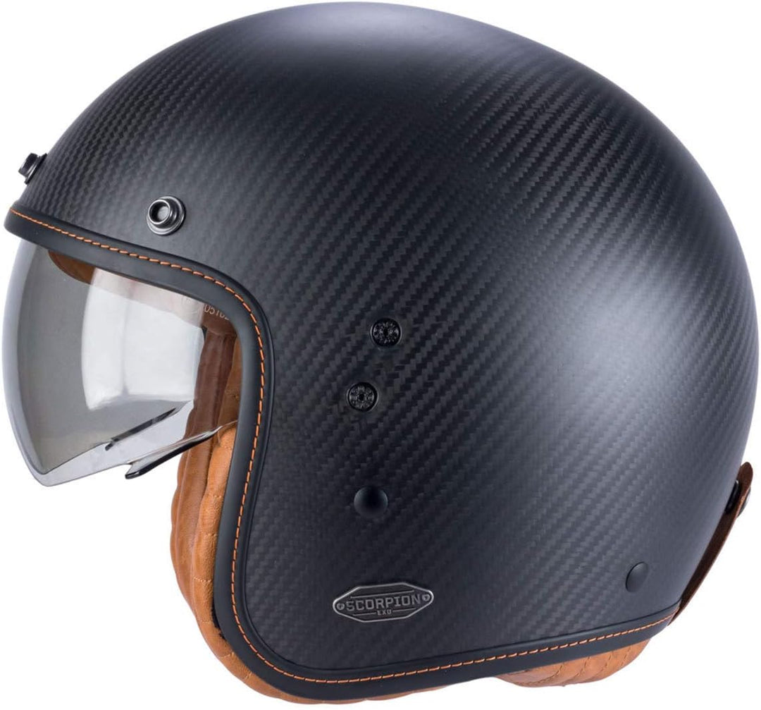 Scorpion Motorradhelm BELFAST CARBON Schwarz Mat, Schwarz, S S Schwarz, S Schwarz