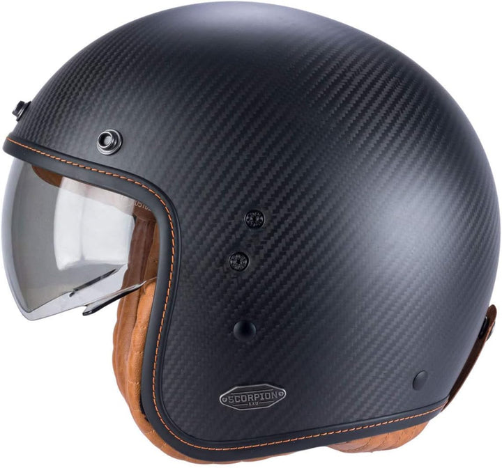 Scorpion Motorradhelm BELFAST CARBON Schwarz Mat, Schwarz, S S Schwarz, S Schwarz