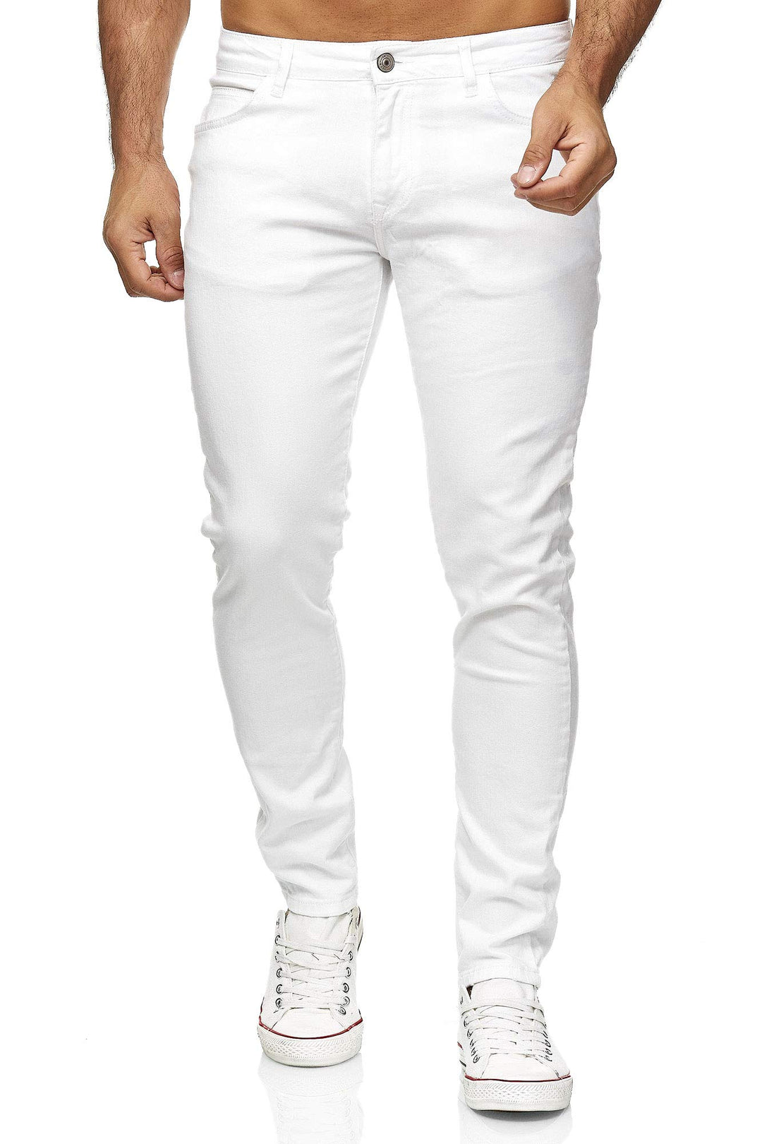 Red Bridge Herren Jeans Hose Slim-Fit Röhrenjeans Denim Colored 30W / 32L Weiss, 30W / 32L Weiss