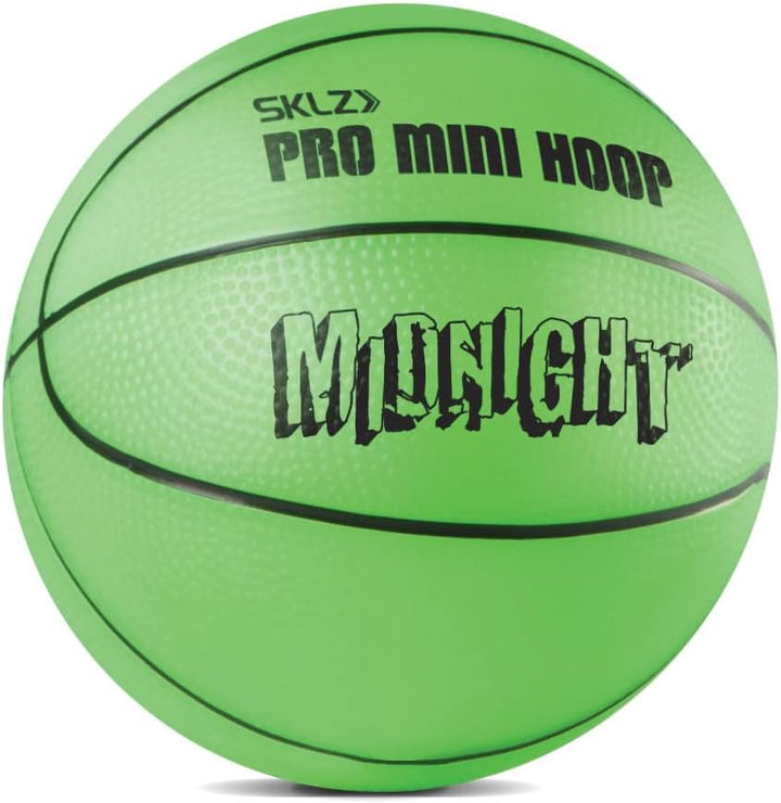 SKLZ Pro Mini Basketballkorb - Indoor Basketballkorb mit Ball Single Mitternacht/leuchtet im Dunkeln