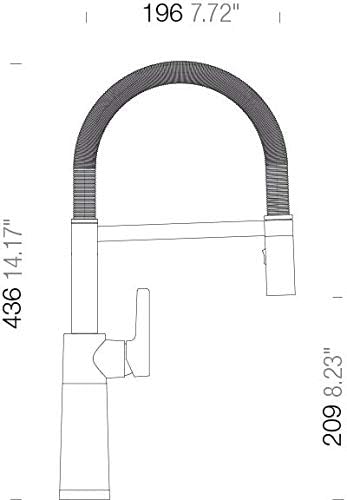 SCHOCK Küchenarmatur SC-550 Nero – Hochdruck Armatur CRISTALITE mit Festauslauf und Standard Norm-An