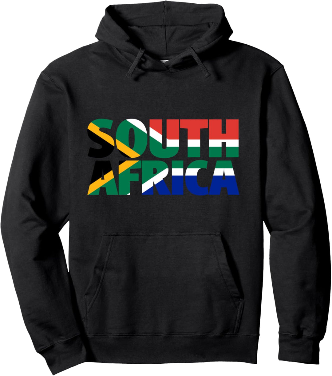Südafrikanische Flagge Südafrika Buchstaben Pullover Hoodie