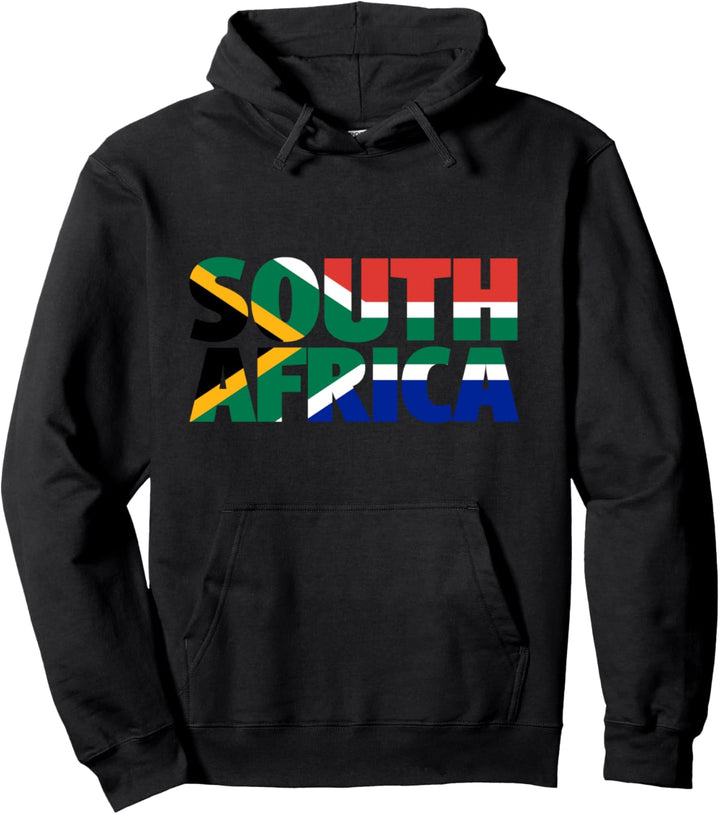 Südafrikanische Flagge Südafrika Buchstaben Pullover Hoodie