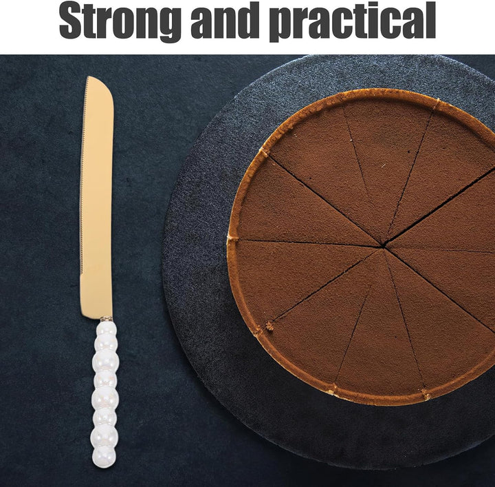 DOITOOL Tortenheber aus Metall mit Gezahnter Edelstahlklinge Keramikgriff für Desserts Kuchen und To