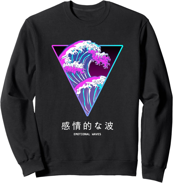 Vaporwave Aesthetic Emotional Waves Japanese Sweatshirt