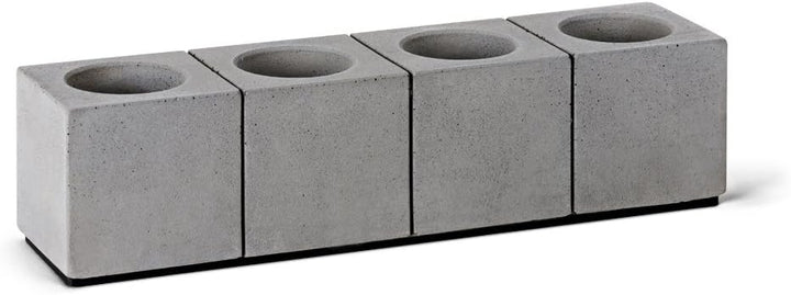 Kerzenleuchter - Kerzenständer aus hochwertigen Beton, für Vier Teelichter, modern und schlicht gest
