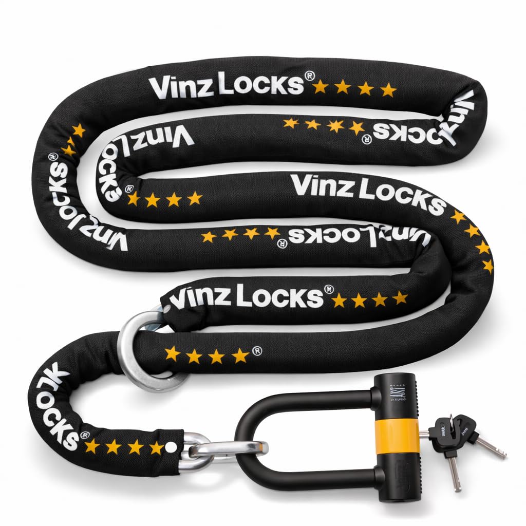 VINZ Oyu Kettenschloss ø11mm | ART 4 Zertifikat | Motorradschloss Kette Mopedschloss | sicheres Moto