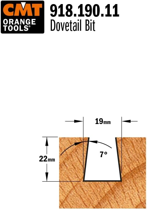 CMT orange Tools 918,190,11 Erdbeere Fugenentferner 7 Grad HW S 8 19 x 22 D