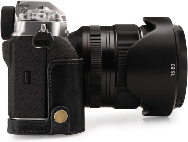 MegaGear MG1921 Ever Ready Kameratasche aus Echtleder, kompatibel mit Fujifilm X-T4 (XF16-80 mm), Sc
