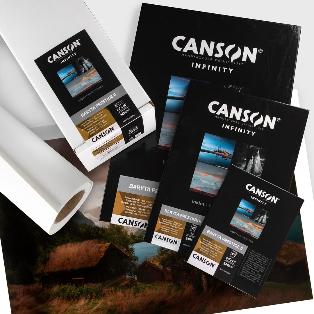 Canson Infinity Baryta Prestige II Box A3 25 Blatt 340g, weiss