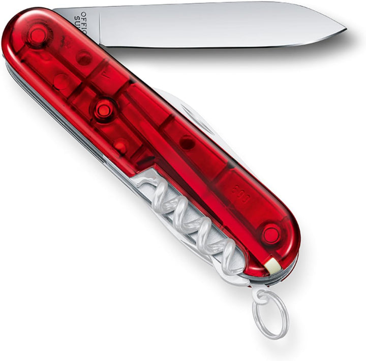 Victorinox Taschenmesser Swiss Champ (33 Funktionen: Metallfeile, Mini-Schraubendreher) rot Rot Tran