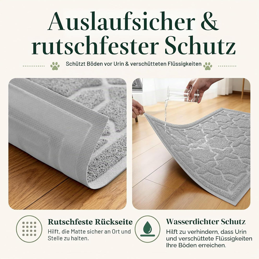 Yimobra Katzenstreumatte, XL Jumbo 90 x 60 cm, Leicht Zu Reinigende Katzenmatten, rutschfest, Wasser
