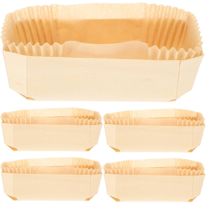 UPKOCH 1 Set Holzkiste Papiertablett Holzbrotkasten Holzkeksformen Quadratisches Tablett Holzgebäck