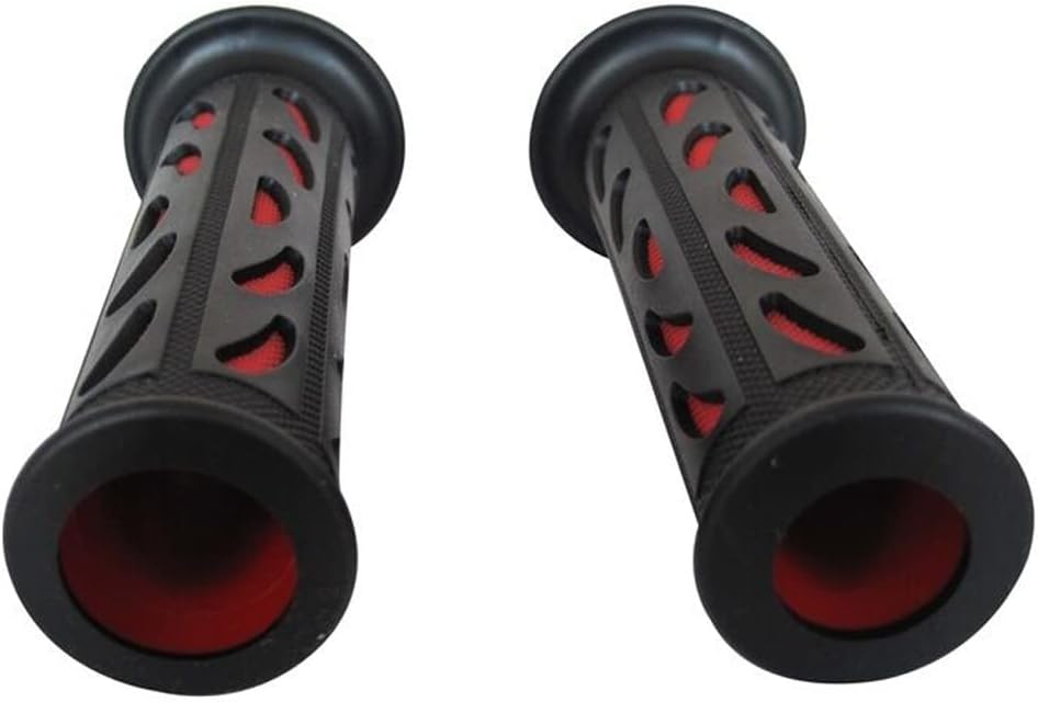 Motorrad Griffe Weiches Silikon Gummi Für 7/8" 22mm Lenker - Schwarz/Rot, Schwarz, Schwarz/Rot