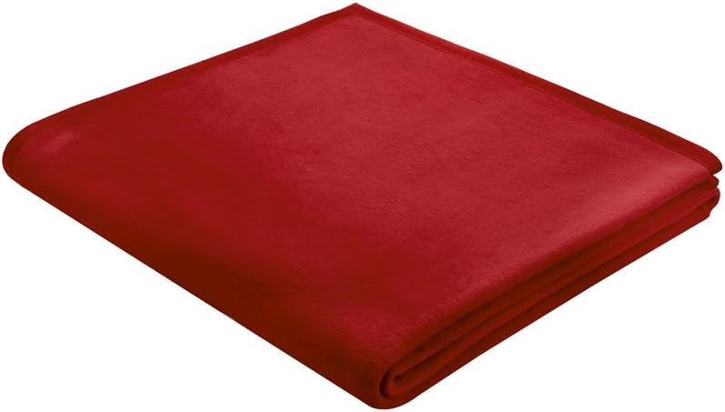 Biederlack Wohn- und Kuscheldecke, 100 % Baumwolle, Samtband-Einfassung, 150 x 200 cm, Gelb, Cotton