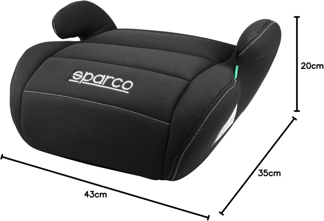 Sparco Kinderautositz Booster Schwarz i-Size für Jungen und Mädchen. Zugelassen ECE R129/03 125-150