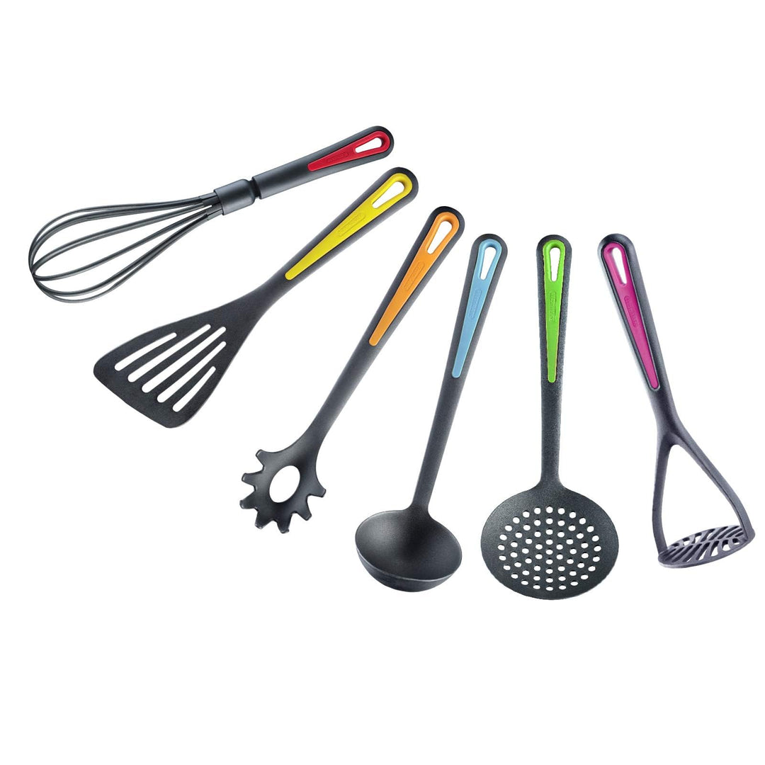 Westmark Küchenhelfer-Set, 6-tlg, Pfannenwender, Schaum-, Spaghettilöffel, Suppenkelle, Kartoffelsta