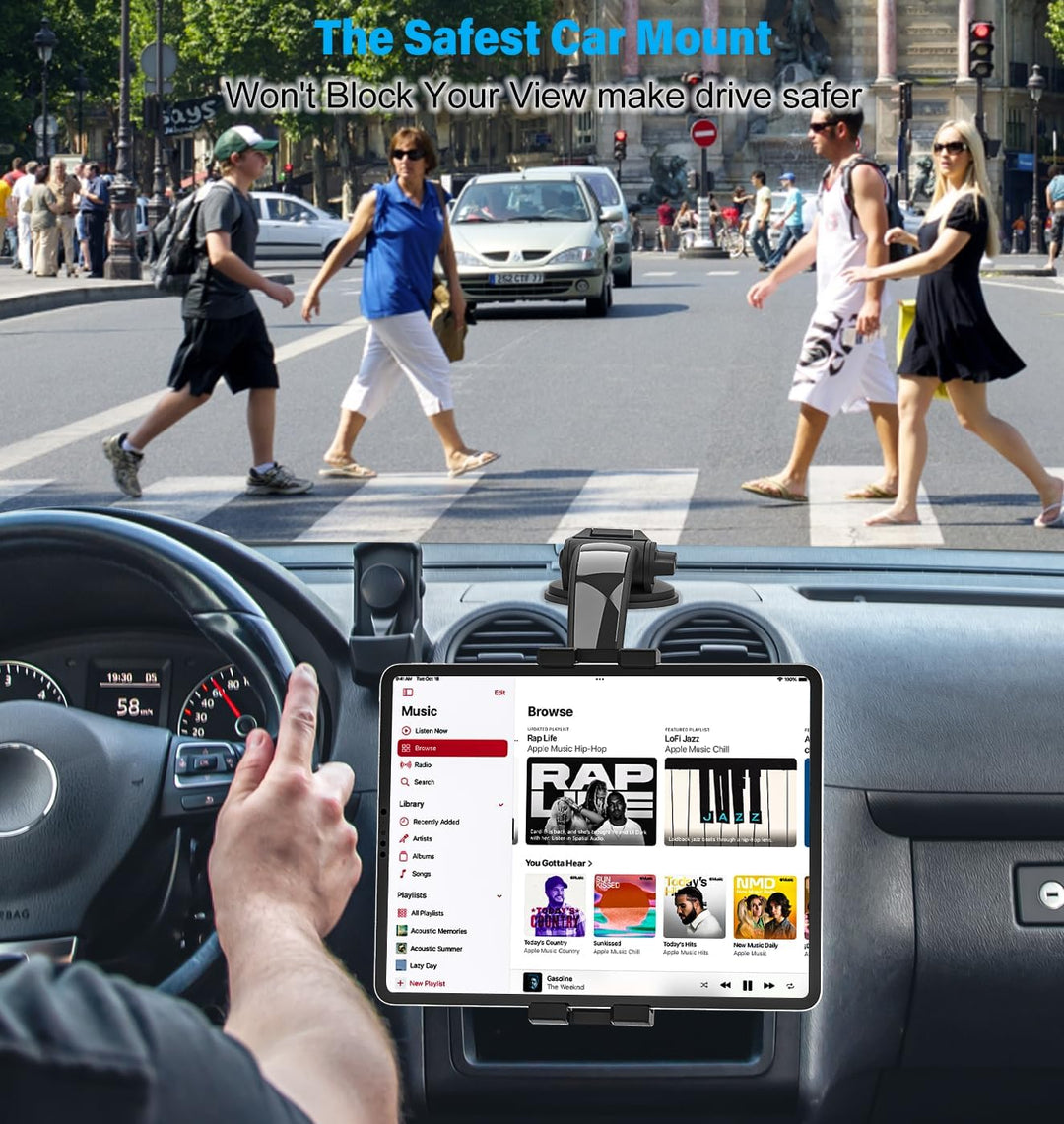 woleyi Autohalterung Tablet Armaturenbrett, Tablet & Handyhalter Auto Saugnapf mit Ultra Stabile für