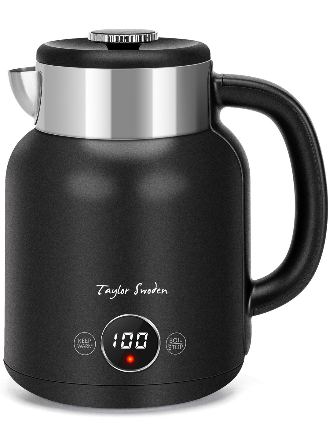 Taylor Swoden Asher - Wasserkocher Edelstahl mit Temperatureinstellung, 2200 W, 1,7 L, LED-Anzeige,