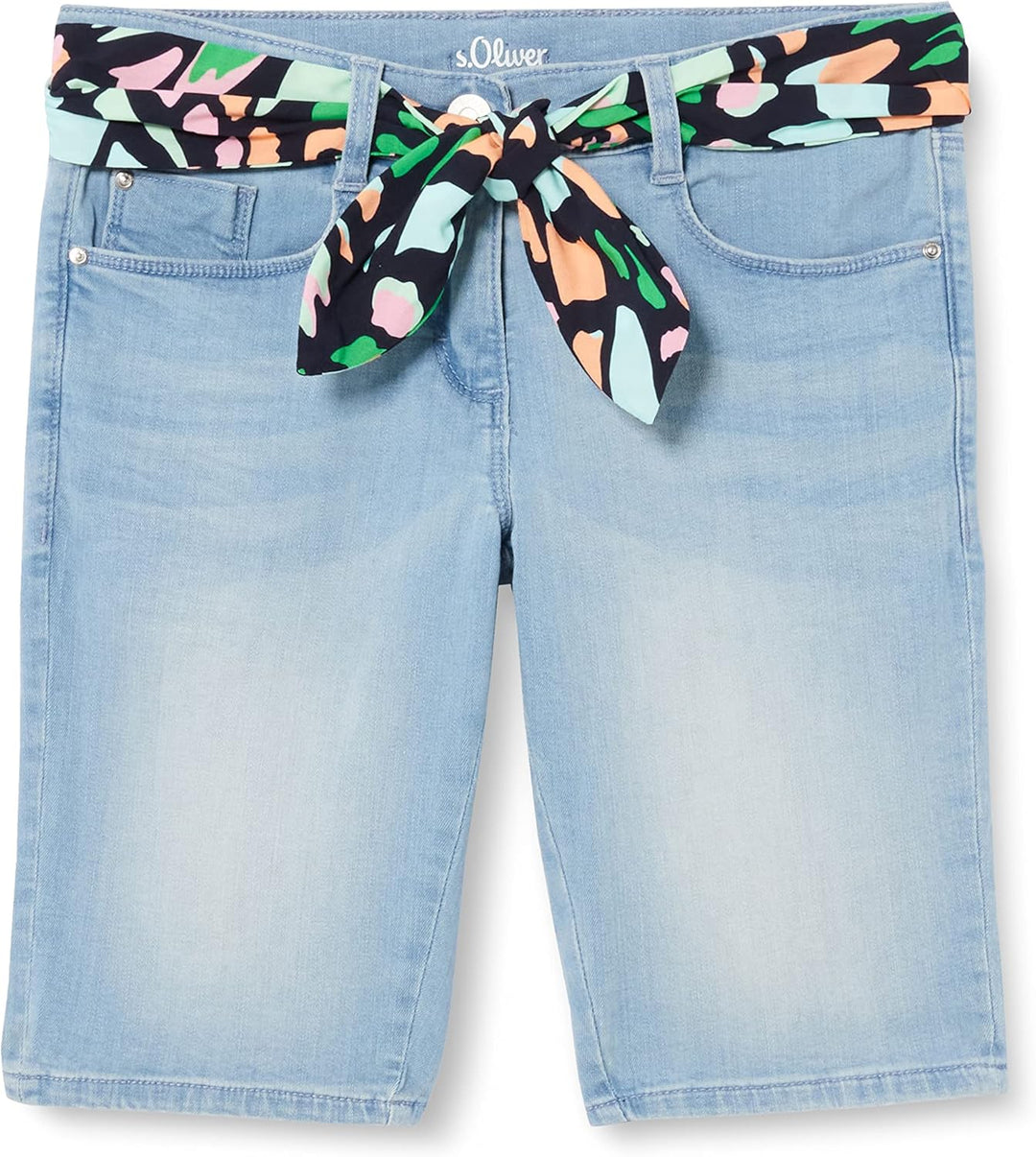 s.Oliver Mädchen Jeans Bermuda, Fit Suri 90 55z7 Blau, 90 55z7 Blau