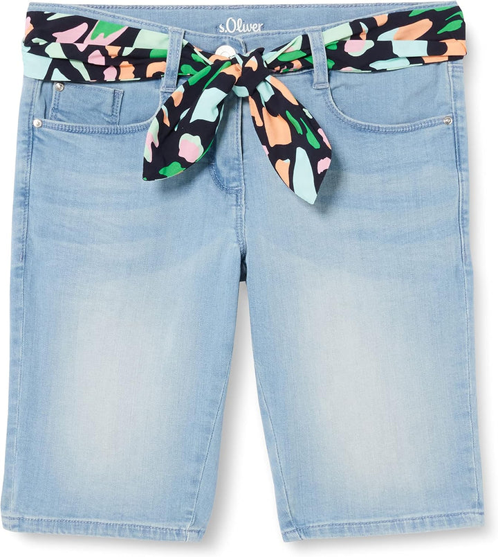 s.Oliver Mädchen Jeans Bermuda, Fit Suri 90 55z7 Blau, 90 55z7 Blau