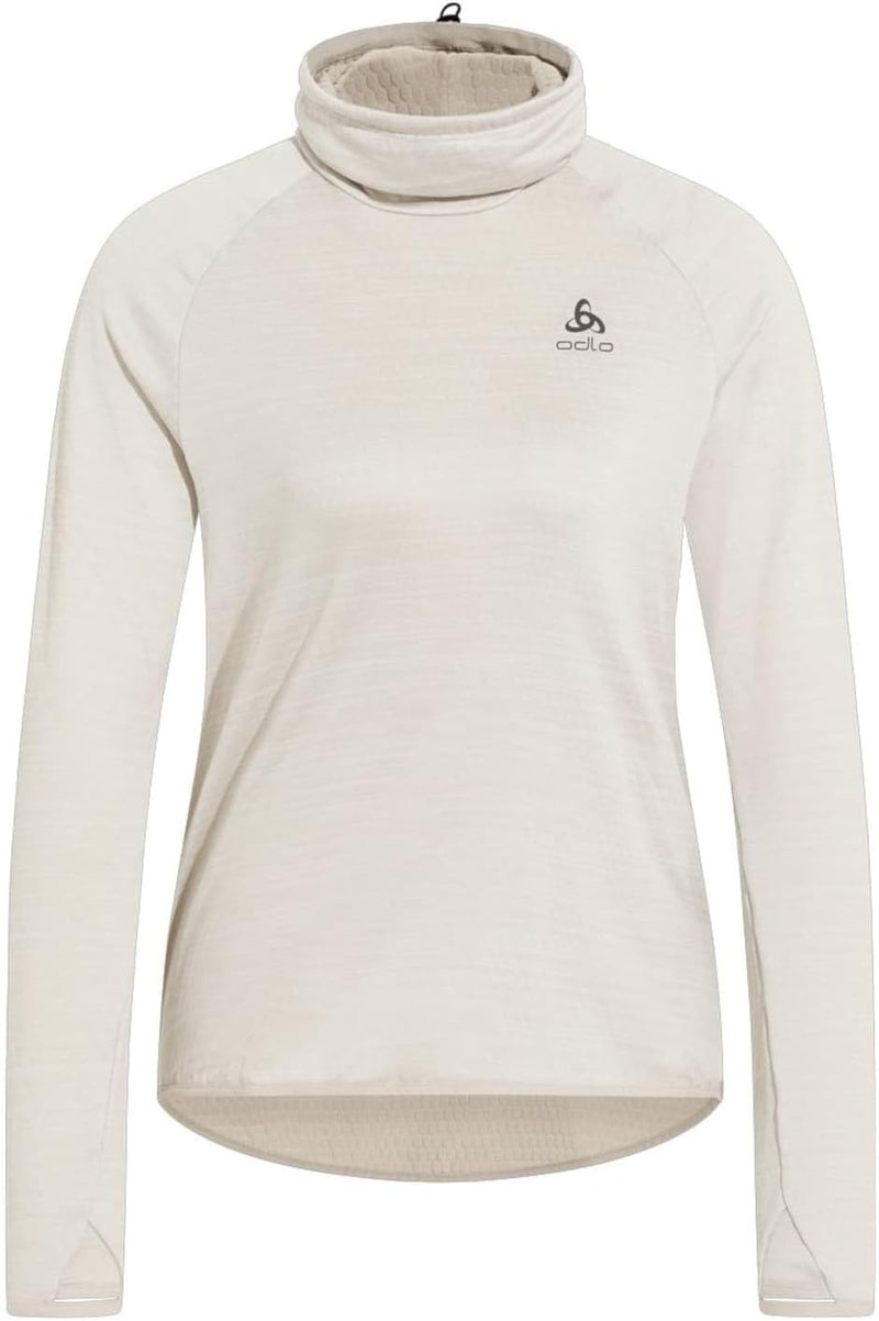 Odlo Damen Run Easy Warm_313611 Laufoberteil S Silver Cloud Melange, S Silver Cloud Melange