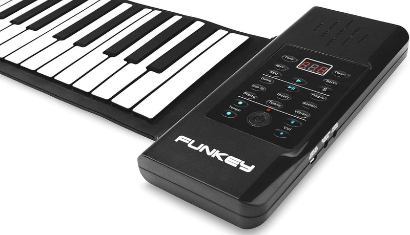 Funkey RP-88A Rollpiano (88 Tasten, Aufnahmefunktion, MIDI, 128 Sounds, 128 Rhythmen, 14 Demo Songs,