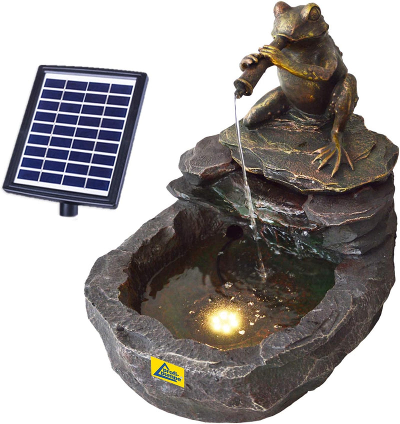 Solar Gartenbrunnen Brunnen Solarbrunnen Zierbrunnen Wasserfall Gartenleuchte Teichpumpe für Terrass