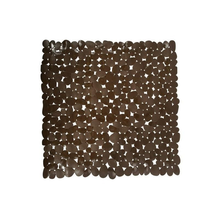 MSV Duschmatte Badematte Duscheinlage antibakteriell rutschfest mit Saugnäpfen - Braun - ca. 53 x 53