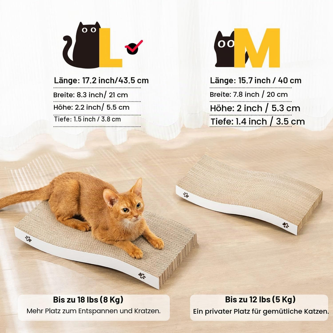 Conlun - Katzen Kratzbrett - Katzen Kratzpappe mit Premium-Kratztextur, langlebige Kätzchen Kratzmat