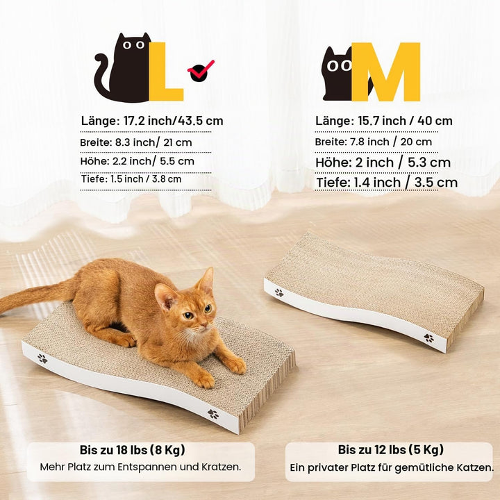 Conlun - Katzen Kratzbrett - Katzen Kratzpappe mit Premium-Kratztextur, langlebige Kätzchen Kratzmat