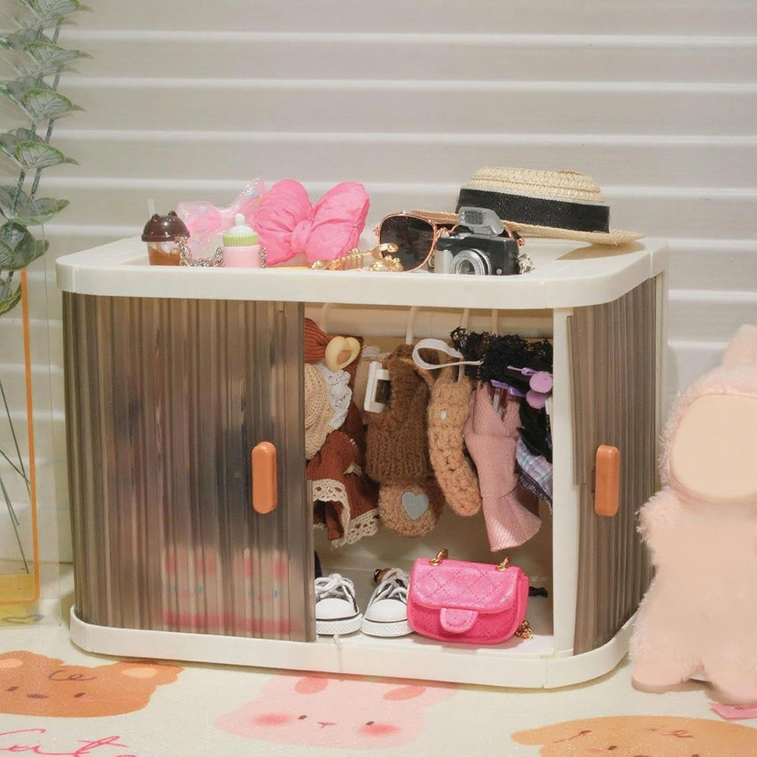 Puppenkleider Aufbewahrungsbox | Zusammenklappbarer Kleiderschrank Für Puppenkleider - Aufbewahrungs