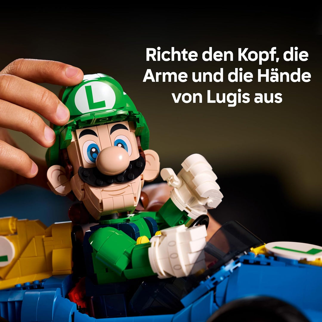 LEGO Super Mario: Mario Kart: Luigi & Turboflitzer - Nintendo Figur und Auto Modellbau für Erwachsen