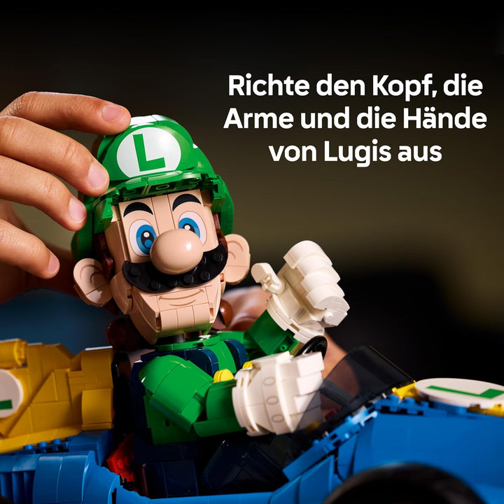 LEGO Super Mario: Mario Kart: Luigi & Turboflitzer - Nintendo Figur und Auto Modellbau für Erwachsen